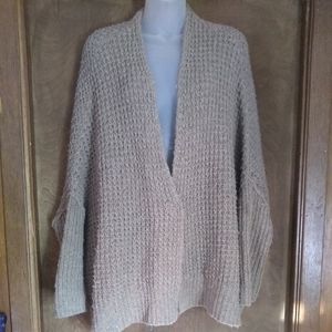 Free people crochet oversized sweater medium
